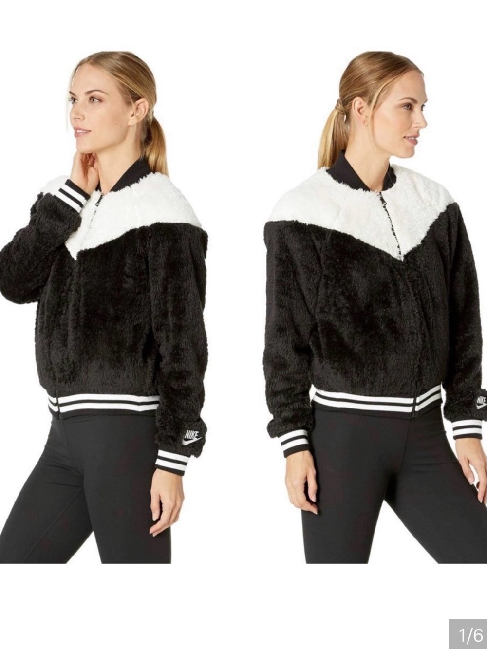 NIKE Sherpa Full Zip Track Jacket Size S